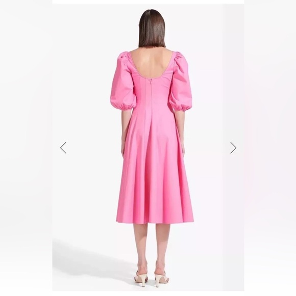 STAUD PINK SWELLS DRESS WILD ORCHID SIZE 2 - Picture 4 of 5